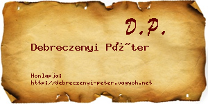 Debreczenyi Péter névjegykártya